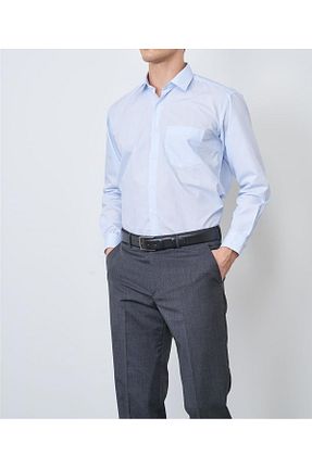 پیراهن آبی مردانه گشاد ATİLLA ÖZER - کد 870578609