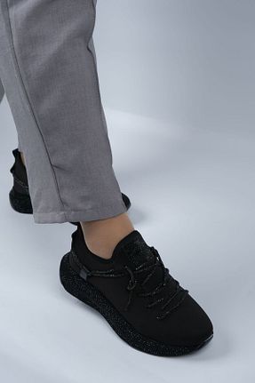 کفش اسنیکر مشکی زنانه بند دار LABRONA - کد 928007880