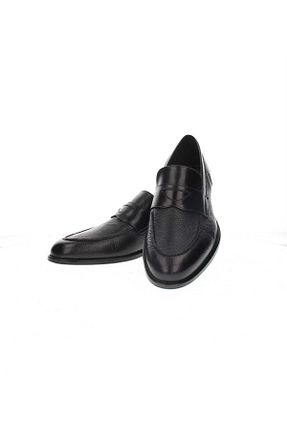 کفش لوفر مشکی مردانه چرم خالص GROZ STORE - کد 928152713