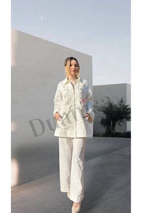 ست بالاتنه و پائین تنه حجاب نباتی زنانه رگولار qupra - کد 928226089
