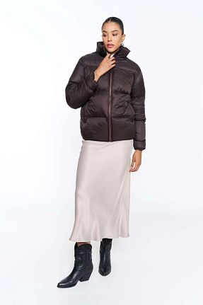 کاپشن قهوه ای زنانه EUROFASHION - کد 926539256