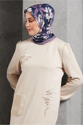 روسری بنفش پلی استر Alvina - کد 889867145