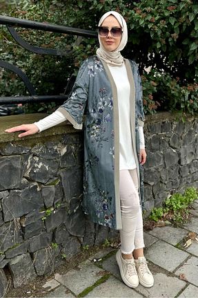 کت حجاب طوسی زنانه رگولار Alvina - کد 797558923