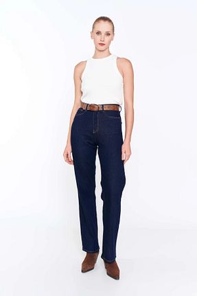 شلوار جین سرمه ای زنانه پاچه لوله تفنگی EUROFASHION - کد 926542955