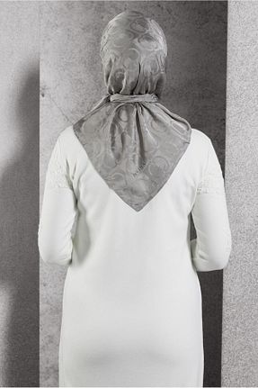 روسری بژ ساتن Alvina - کد 895984448
