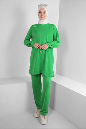 ست گرمکن حجاب سبز زنانه رگولار Alvina - کد 859501606