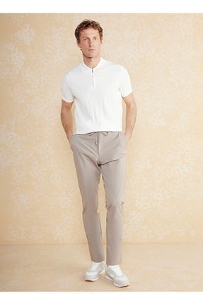 شلوار بژ مردانه پاچه ساده BROOKS BROTHERS - کد 926544659
