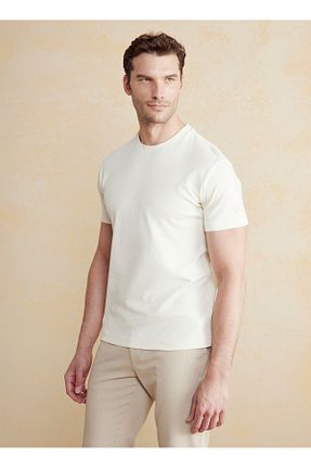 تیشرت بژ مردانه یقه دوچرخه BROOKS BROTHERS - کد 926544754
