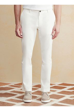 شلوار سفید مردانه پاچه ساده BROOKS BROTHERS - کد 926544589