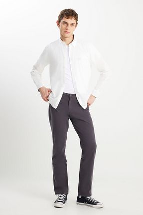 شلوار جین طوسی مردانه پاچه لوله تفنگی Wrangler - کد 926560993