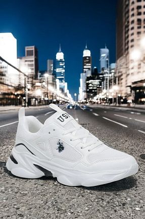 کفش اسنیکر سفید زنانه بند دار U.S. Polo Assn. - کد 926558699