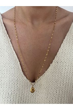 گردنبند استیل ( فولاد ) زرد استیل (فولاد) Hoop jewelery - کد 926555270