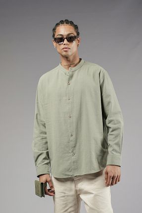 پیراهن خاکی مردانه رگولار Butik - کد 926567220