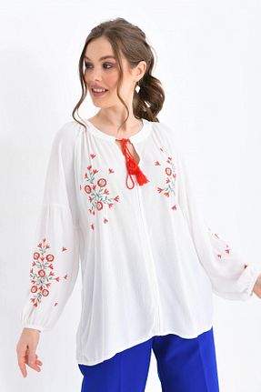 بلوز نباتی زنانه رگولار Park Karon - کد 752107300