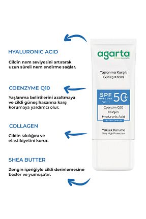 کرم ضد آفتاب صورت SPF 50 + Agarta - کد 926662004