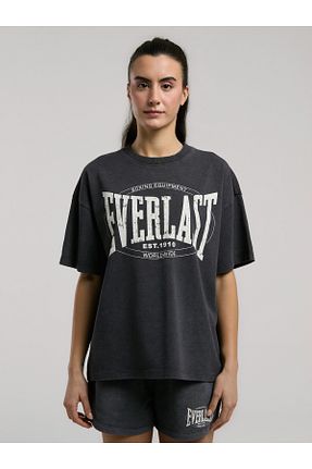 تیشرت اسپرت طوسی زنانه رگولار Everlast - کد 926566641