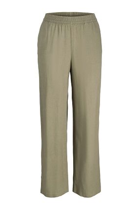 شلوار سبز زنانه مخلوط کتان Jack & Jones - کد 926568950