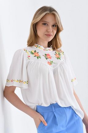 بلوز نباتی زنانه ساده Genel Markalar - کد 834051146