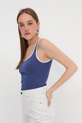 بلوز آبی زنانه ساده Addax - کد 926575348