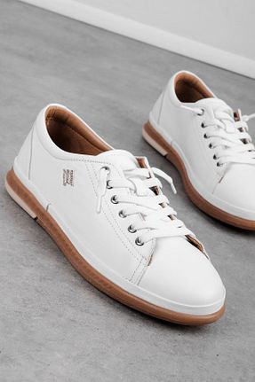 کفش کژوال سفید زنانه چرم خالص LAL SHOES & BAGS - کد 905014451