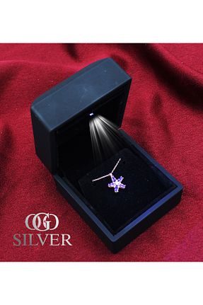 گردنبند نقره طوسی زنانه 925 عیار OGO SİLVER - کد 926355801