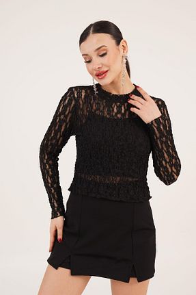 بلوز مشکی زنانه ساده Hipo Trend - کد 926575303