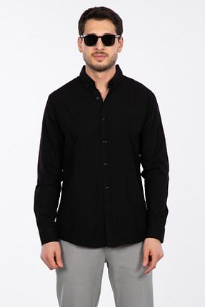 پیراهن مشکی مردانه رگولار BARRELS AND OIL - کد 926586963
