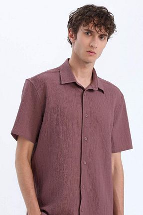 پیراهن قهوه ای مردانه رگولار Defacto - کد 926633505