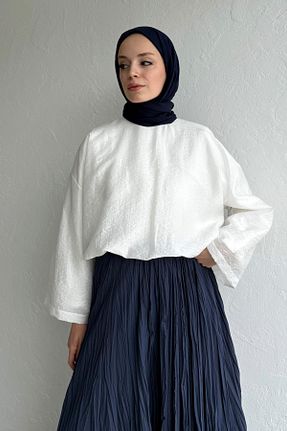 بلوز سفید زنانه ساده Moca - کد 926628535