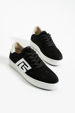 کفش اسنیکر مشکی زنانه بند دار alkushoes - کد 926635150