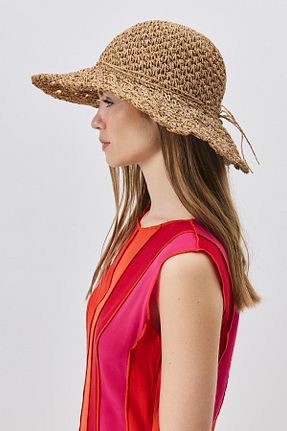کلاه قهوه ای زنانه حصیر C&CITY - کد 924462293