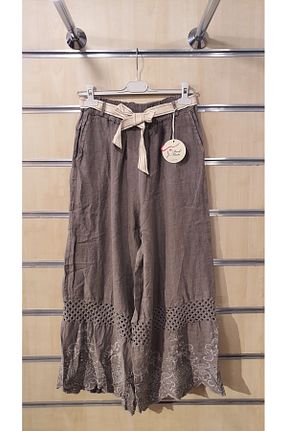 شلوار قهوه ای زنانه کتان Park Moda - کد 926650270