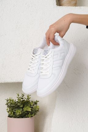 کفش اسنیکر سفید زنانه بند دار AlbiShoes - کد 926646656