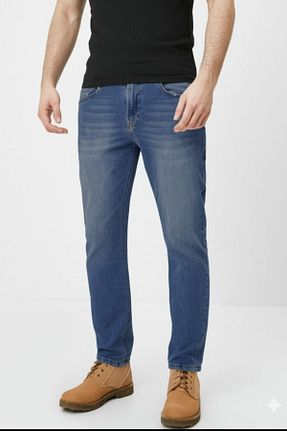 شلوار جین آبی مردانه پاچه کوتاه CEDY DENIM - کد 234445602