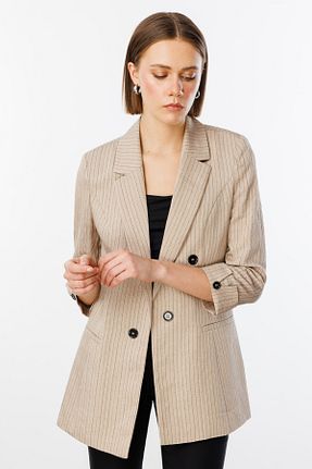کت بژ زنانه Straight Ekol - کد 926648297