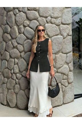 بلوز مشکی زنانه ساده Dier Moda - کد 922752370