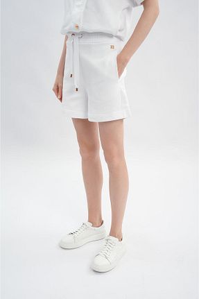 شلوارک و برمودا سفید زنانه رگولار Escada - کد 926702566