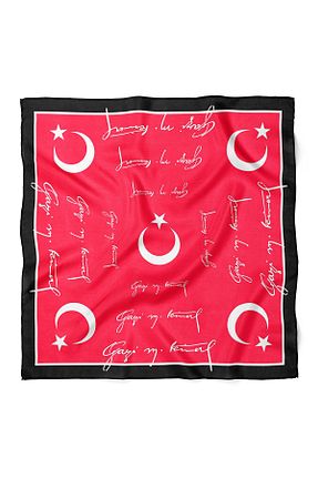 دستمال گردن قرمز پلی استر nehir eşarp - کد 926704957