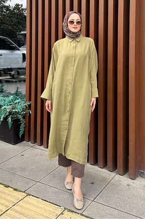 پیراهن حجاب سبز زنانه رگولار Ovn. - کد 929257343
