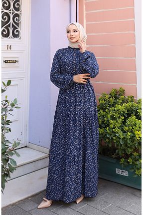 لباس حجاب سرمه ای زنانه Relaxed sefamerve - کد 926702248