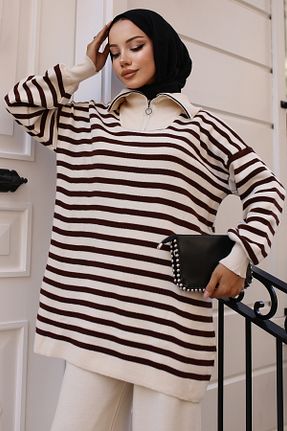 ست بالاتنه و پائین تنه حجاب بژ زنانه رگولار giyze - کد 926697131