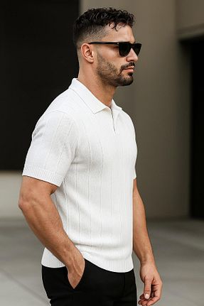 تیشرت سفید مردانه رگولار Delpino - کد 926677622