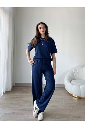 ست گرمکن سرمه ای زنانه Penye YAKAMEL - کد 926700645