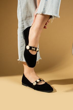 بابت مشکی زنانه چرم لاکی Pembe Potin - کد 926712338