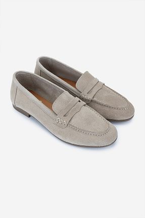 کفش لوفر بژ زنانه چرم خالص Valmenti - کد 926751791