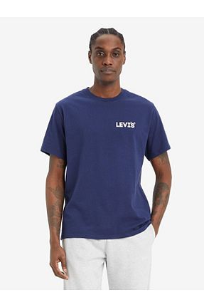 تیشرت آبی مردانه رگولار Levi