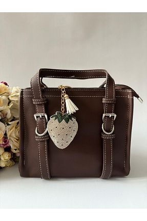 کیف دوشی قهوه ای زنانه چرم مصنوعی Ceylan - کد 926719493