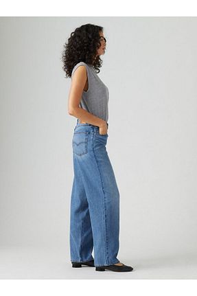 شلوار جین آبی زنانه پاچه ساده Levi