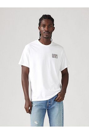 تیشرت سفید مردانه رگولار Levi