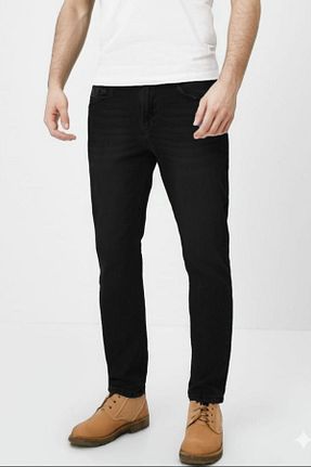 شلوار جین مشکی مردانه پاچه کوتاه CEDY DENIM - کد 636284824